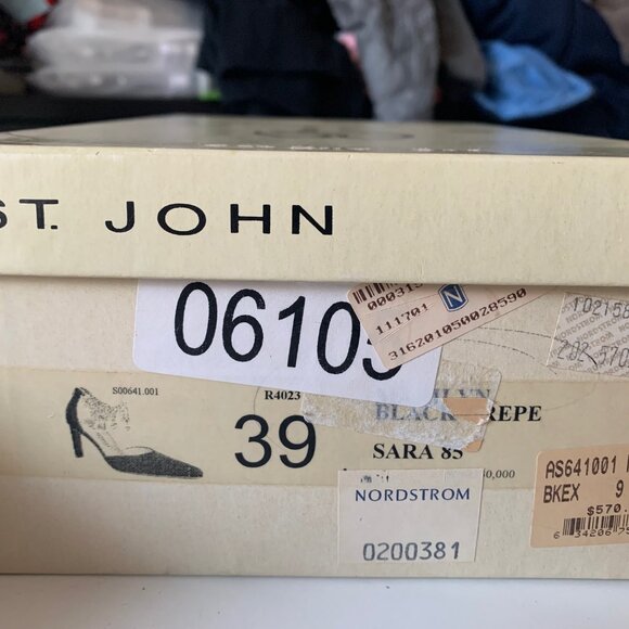 St. John crystal black ankle-strap heels - Picture 12 of 12